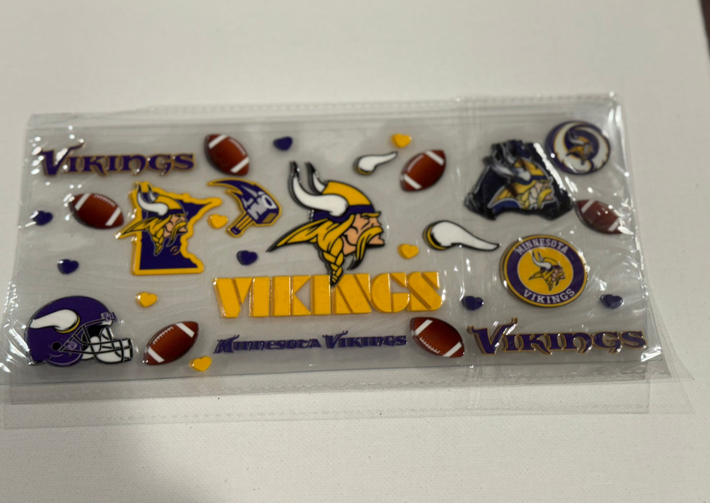 VIKINGS FOOTBALL UV DTF WRAP