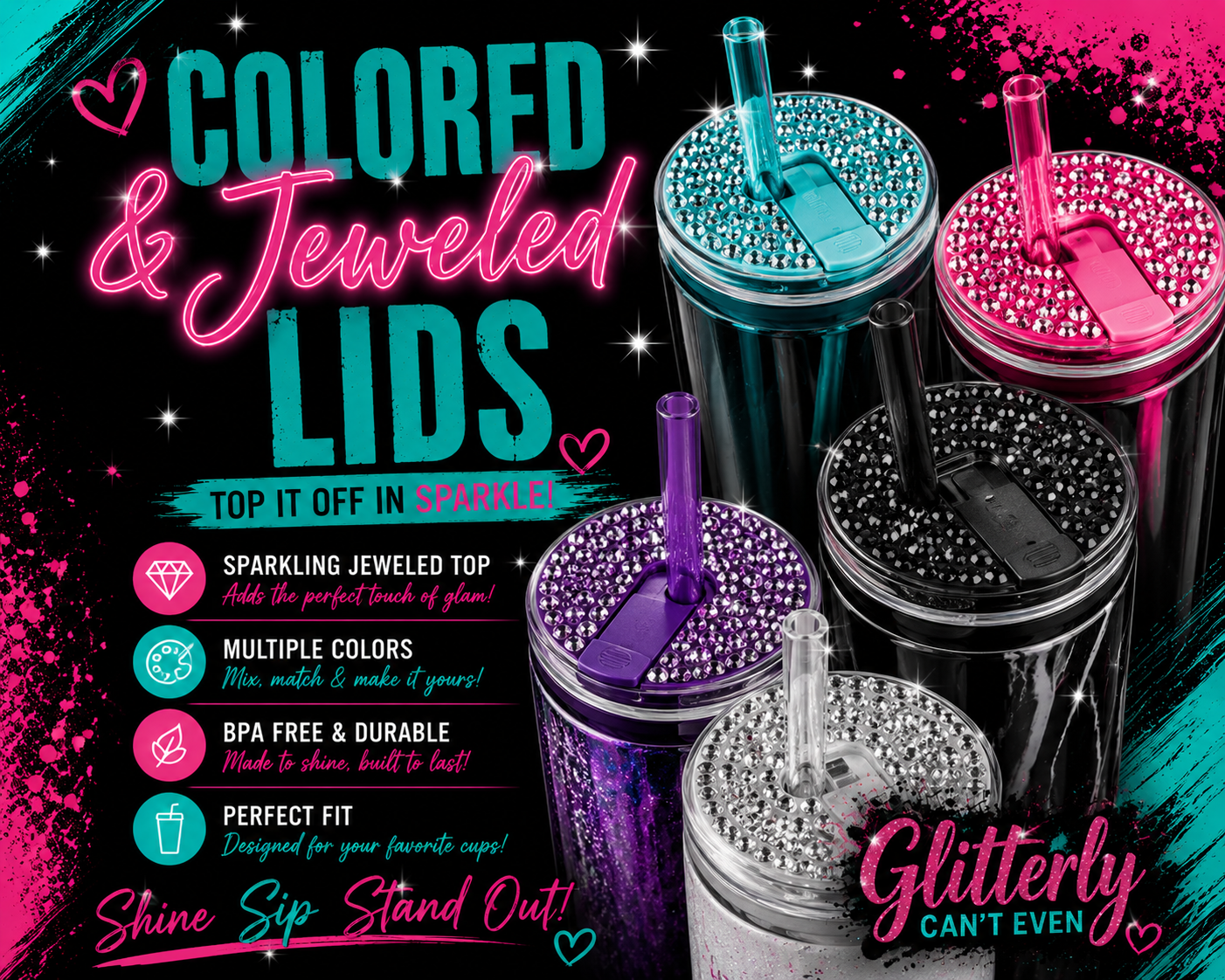 COLOR & JEWELED LIDS