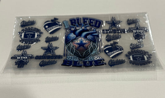 I BLEED BLUE UV DTF WRAP