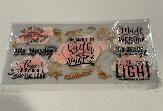 WALK BY FAITH UV DTF WRAP