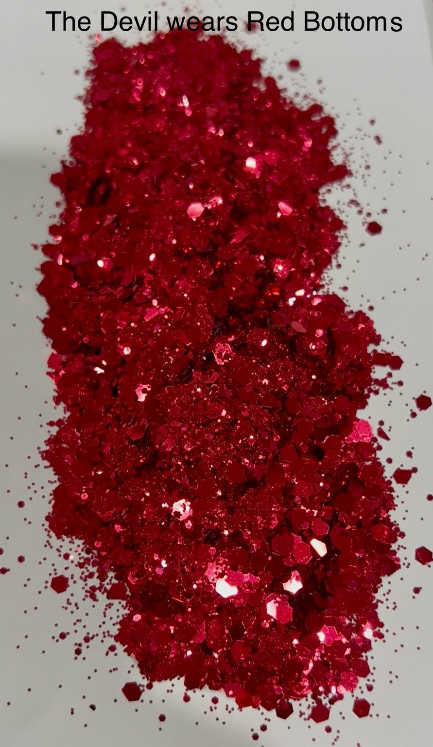 THE DEVIL WEARS RED BOTTOMS GLITTER